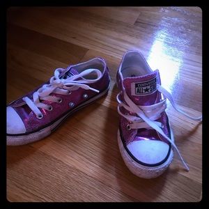 Pink glitter Converse